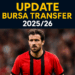 Update bursa transfer 2025/26 dengan pemain sepak bola di stadion malam